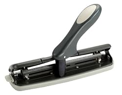 Stanley Bostitch 3-Hole Adjustable Hole Punch with Swivel Handle, 20 Sheet Capacity, Black (HPK3-ADJ)