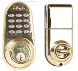 Zurich Digital Keyless Remote Control Deadbolt Lock Brass-WITH REMOTE