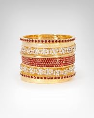 Crystal & Glitter Bangle Set