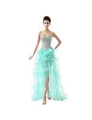 A-line High-Low-Hem Lace Piping Sweetheart Homecoming Dress  with a Court Train 