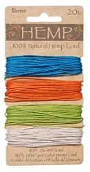 Hemp Cord, 20#, 120 Ft, Bright Colors (Pack of 1)
