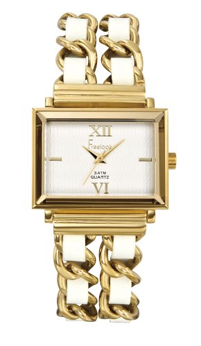 Freelook Women's HA1083G-9 White Dial Gold Tone Stainless Steel Watch