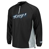 MLB Toronto Blue Jays Long Sleeve 1/4 Zip V-Neck Gamer Jacket