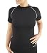 Bohn Swimwear Women's Short Sleeve Swim Top - Black or Dark Blue