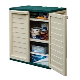 Rowlinson Plastic Utility Cabinet - Green and White