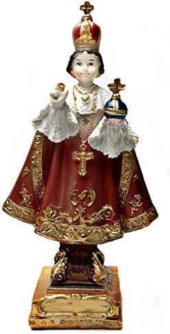 Infant of Prague Patron Saint of Children Statue Catholic Gift 6" Inch Stone Resin Statues the Pilgrim Sculptures Home Chapel Decoration