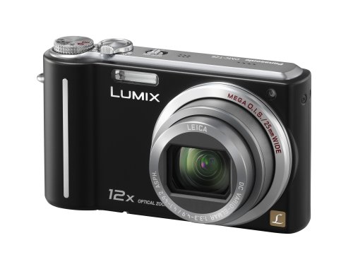 Panasonic DMC-TZ6EG-K Digitalkamera (10 Megapixel, 12-fach opt. Zoom, 6,9 cm Display, Bildstabilisator) graphitschwarz