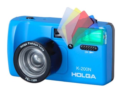 HOLGA K200Nフィッシュアイ ブルー カラーフィルター内蔵ストロボ付き HOLGAK200NFELBL