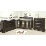 Hawthorne Three Piece Convertible Crib Nursery Set in Espresso Pine