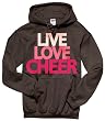Live Love Cheer Chocolate Hooded Sweatshirt