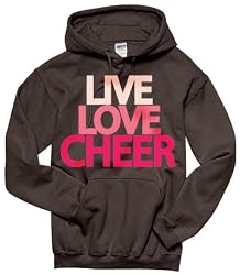 Live Love Cheer Chocolate Hooded Sweatshirt