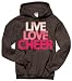 Live Love Cheer Chocolate Hooded Sweatshirt