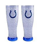 Indianapolis Colts 2 Pack 16 oz Crystal Pilsner Glasses - NFL Football