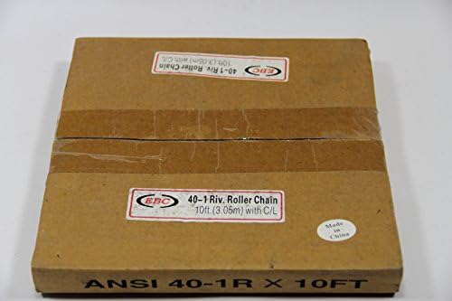 EBR 10' foot Roller Chain ANSI 40-1 RIV. 3.05M W/ C/L