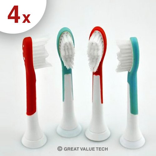 Great Value Tech® Replacement Toothbrush Heads for Philips Sonicare Kid's Standard Size Toothbrush