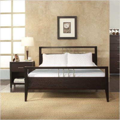 Bundle-16 Nevis 3-Piece Platform Bedroom Set in Espresso Size: Twin