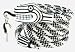 Pylones Snake Bike (Bicycle) Lock w/ Key - Black & White