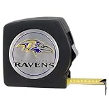 NFL 25 Feet Tape Measure in Black - Primary Logo Team: Ravens