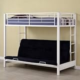 IMAGE OF Walker Edison BTOFWH - Sunrise Twin/Futon Bunk Bed in White