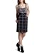 Kensie Girl Junior's Printed Plaid Dress,Black Multi,Medium