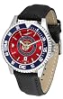 U.S. Marine Corps MILITARY Mens Leather Anochrome Watch