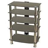 Tall Glass 5 Shelf HI-FI or TV Stand 30-40