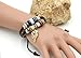 November's Chopin (TM) Unique Charm Owl Pendant Two Row Leather Adjustable Wrap Bracelet
