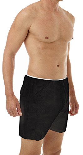 Disposable Men's Boxers Black lge-18pk