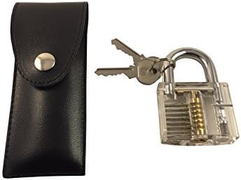 eMTOA 19-Piece Unlocking Lock Pick Set and Key Extractor Tool Transparent Practice Padlock kit