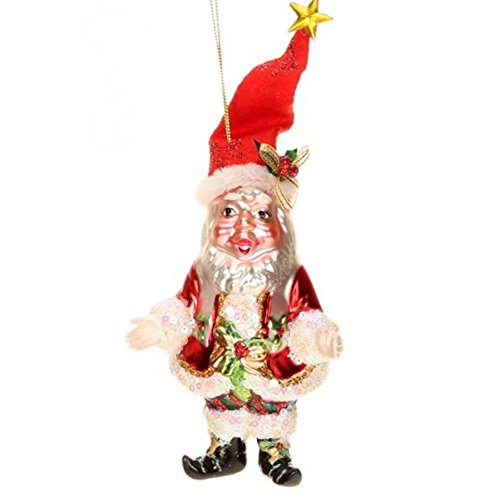Mark Roberts Glass Christmas Ornament 36-44060 Jolly Old Elf Mark Roberts Glass Christmas Ornament 36-44060 Jolly Old Elf