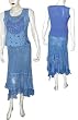 Skirt Top Set Georgette Embroidery Womens Casual Sundresses Size S