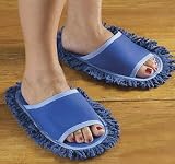 2 Pair Blue Dust Mop Slippers! SAVE SAVE SAVE