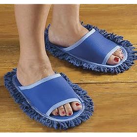 Dust Mop Plaid Dusting Slippers As Seen On TV