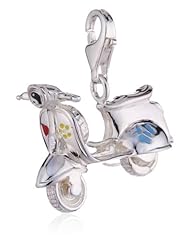 VINANI brand Germany 925 Sterling Silver Charm Pendant Hippie Scooter Vespa Flower Butterfly Heart HRO