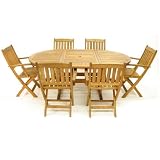 Cayman 6 seater Oval Dining Set Outdoor Living