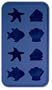 SiliconeZone Ocean Ice Cube/Chocolate Mold, Blue