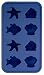 SiliconeZone Ocean Ice Cube/Chocolate Mold, Blue