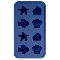 SiliconeZone Ocean Ice Cube/Chocolate Mold, Blue