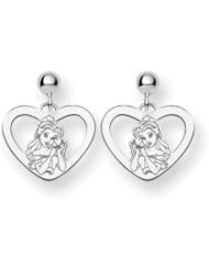 Disney Belle Heart Dangle Post Earrings
