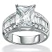 DiamonUltra&acirc;�&cent; Cubic Zirconia Platinum Over Sterling Silver Ring