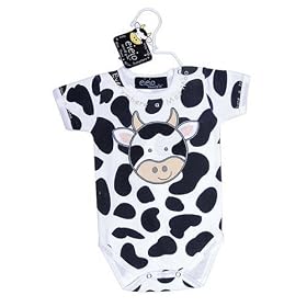 EiEiO Cow Bodysuit - Black/ White