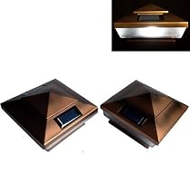 Big Sale 4-pack Garden Solar Copper Post Deck Cap Square Fence Lights 4" X 4"