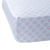 Aqua/melon Mosaic Crib Sheet