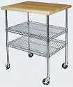 Exeter Gourmet 3 Tier Steel Kitchen Cart