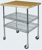 Exeter Gourmet 3 Tier Steel Kitchen Cart
