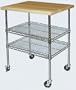 Yu Shan 377-80 Butcher Block Top Gourmet Cart