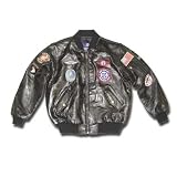 GENUINE Alpha Kids Classic MA-1 W/Patches MA1 Flight Jacket