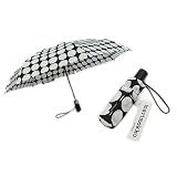 marimekko マリメッコ 折りたたみ傘 ドット柄 ワンタッチ ミニオート アンブレラ キベット ブラック×ホワイト 911 10 KIVET Black/White
