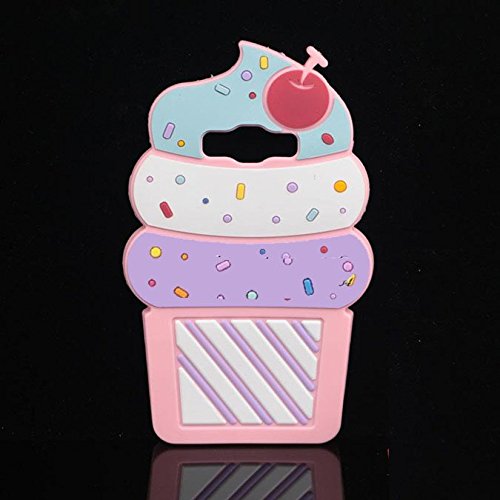 Galaxy J3 Case 3D Cartoon Animal Series Soft Silicone Case For Samsung Galaxy J3 J300 J3000 (Pink Ice Cream)