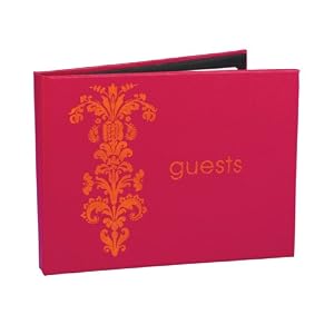 Guest Book, Vintage Fuchsia and Orange, Guest Book, Vintage Fuchsia and Orange,